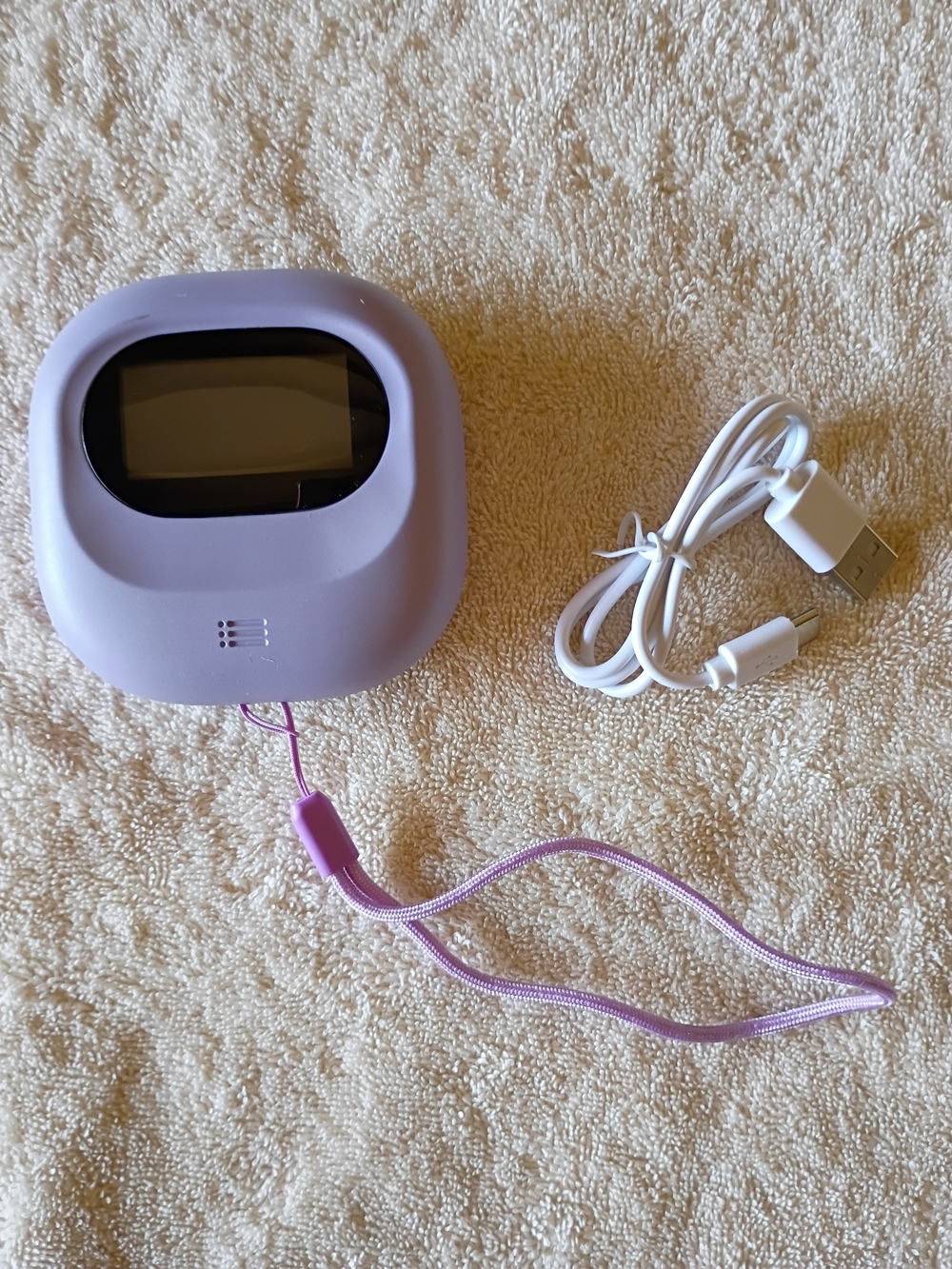 ROCAM Purple Rechargeable Vibrating Alarm Clock NWT